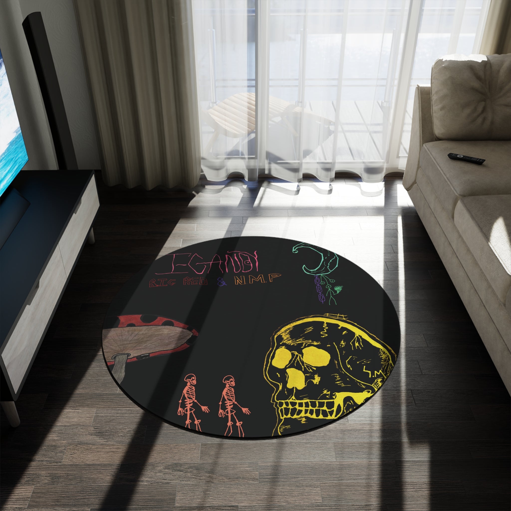 I-Kandy Round Rug (NIghtMode)